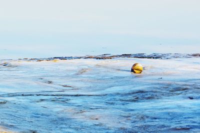 Scenic view of sea during winter