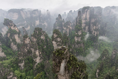 Panoramic view of rocky mountains