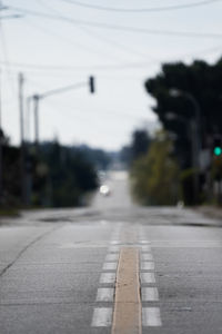 Surface level of empty road