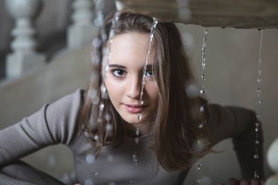 Portrait of beautiful young woman