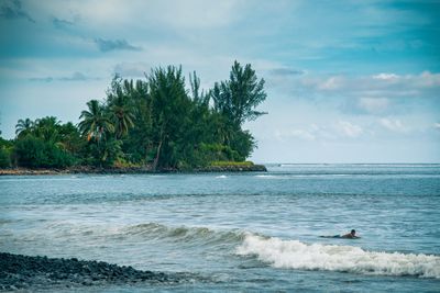 Scenic view of sea against sky