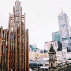View of skyscrapers in city