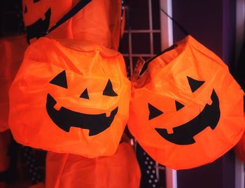 Close-up of halloween pumpkin