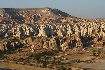 Panoramic view of rock formations