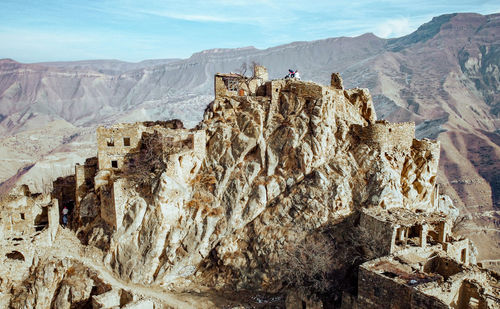 Panoramic view of rock formations