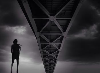 Low angle view of cloudy sky at sunset