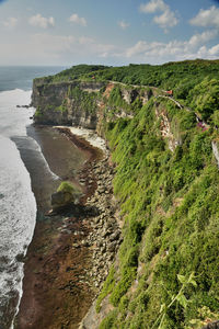 Pura uluwatu viewpoint landscape, bali indonesia