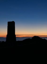 Silhouette of landscape during sunset