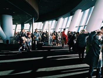 Group of people in shopping mall