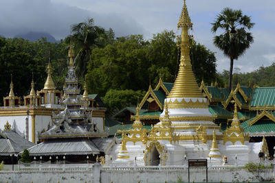 Low angle view of buddhist temples