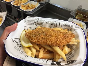 Food served on table