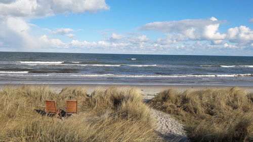 Scenic view of beach