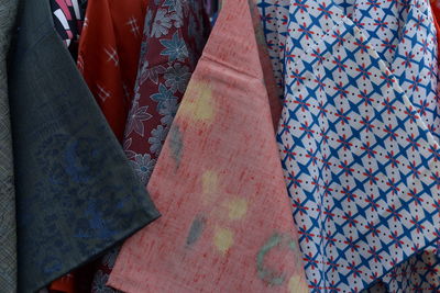 Full frame shot of multi colored textiles