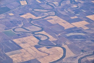 High angle view of agricultural field