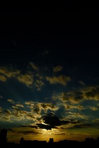 Low angle view of sky at night