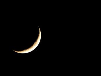 Close-up of moon over black background