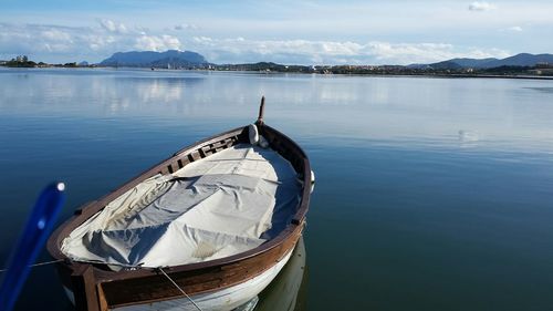 View of boats in lake