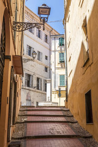 Beautiful ancient streets in the historic center of sanremo