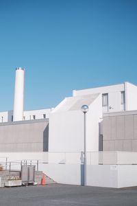 Low angle view of building against clear sky