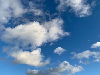 Low angle view of clouds in sky