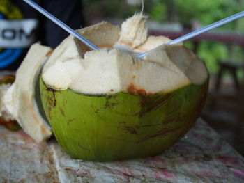 Close-up of fruit on table