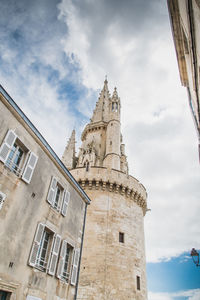 Low angle view of historical building against sky