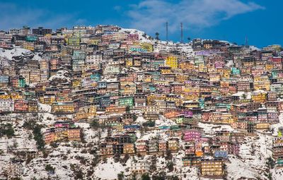 Close-up of city against sky