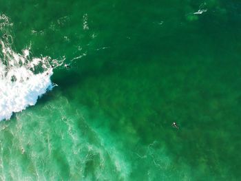 High angle view of sea