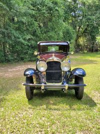 Antique car in the country