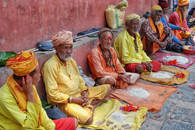 Group of people in temple