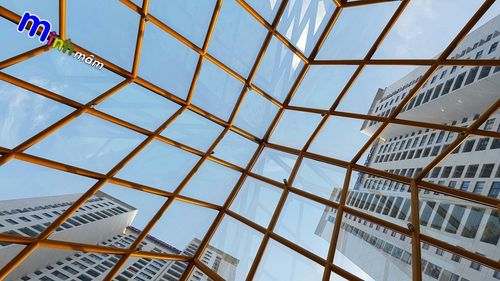 Low angle view of built structure against sky