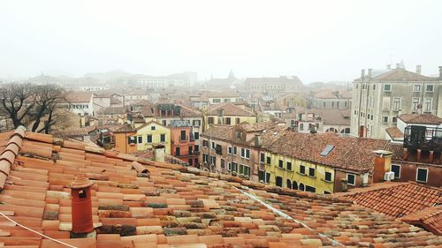 Residential buildings in town