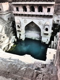 Arch bridge over canal