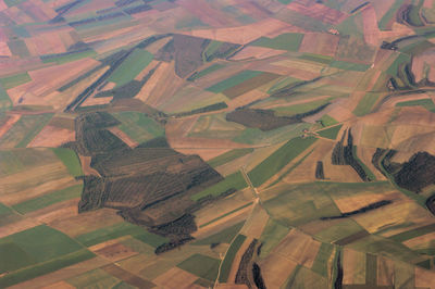 Aerial view of agricultural field