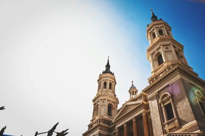 Low angle view of cathedral against clear sky