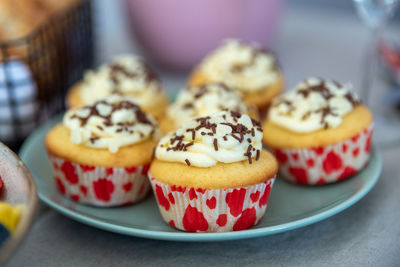 Close-up of cake on table