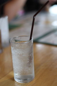 Close-up of drink on table