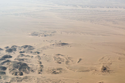 High angle view of sand dune