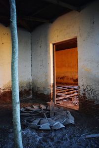 Interior of abandoned house