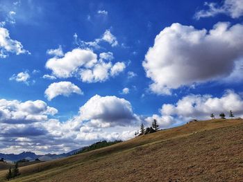 Scenic view of land against sky