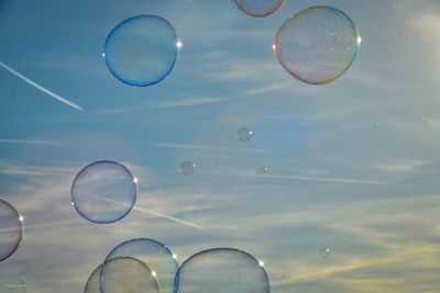 View of bubbles against sky