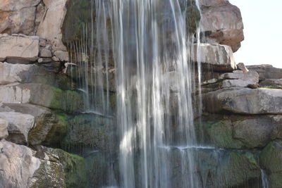 Scenic view of waterfall