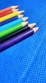 Close-up of multi colored pencils