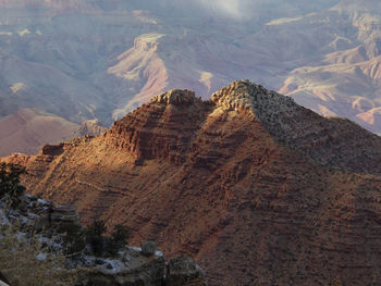 High angle view of rock formations