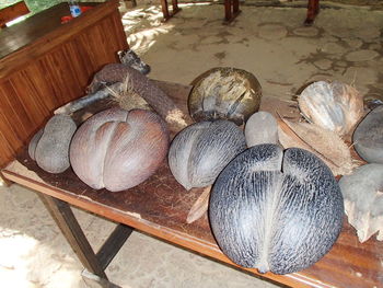 Close-up of food on table