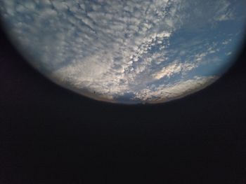 Low angle view of moon in sky