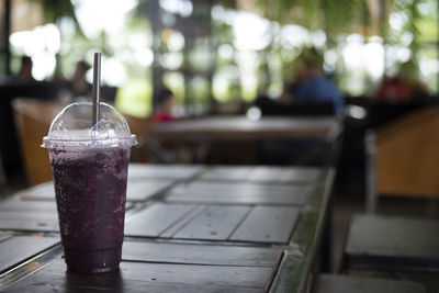 Close-up of drink on table