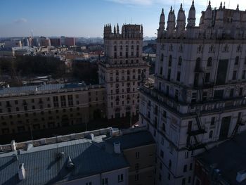 Aerial view of buildings in city