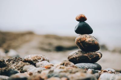 Close-up of stones on rock