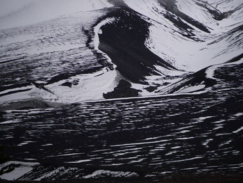 High angle view of rippled water on beach